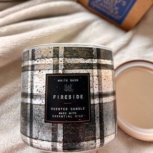Fireside Bath & Body Works 3 Wick Candle